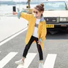 Coat Girls Baby's Kids Winbreaker Jacket Outwear 2021 Splicing Wiosna Jesień Płaszcz Top Formal Beach Cardigan Children Flot