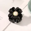 Moda Mulheres Clipes De Cabelo De Forma De Flor Pérola Garras De Cabelo Doce Cor Sólida Barretes Barrettes Para Lady Headdress Acessórios De Cabelo