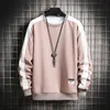 Bluzy HARAJUKU LONG SLEEVE MEN NOWOŚĆ MODA 6 KOLOR COLOR BATIE MANS Casual O Neck Patchwork Bluza dla młodych mężczyzn 201133