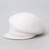 Béret en laine pour femmes, chapeau Vintage, automne hiver, mode extérieure, bérets décontractés, visières, casquettes