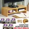 Holz-Monitorständer, Desktop-Computer-Riser, LED-LCD-Unterstützung, Schreibwarenhalter, Aktenaufbewahrung, Schubladenregal – Nr. 1