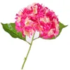 Yapay Ortanca Çiçek 80 cm/31.5 "Sahte Tek Ortanca Ipek Çiçek Düğün Centerpieces Ev Partisi Dekoratif Çiçekler için 6 Renkler