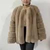 faux Fur Autumn Winter Fur Coat Women Clothes High Quality overcoat Plus Size Thicken Warm Long Coats Female 211019