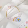 Popcorn Cute Crystal Beaded Strands Armbanden Dames Little Daisy Flower Armband Goede vriend Meisjes Sieraden Gift
