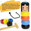 Partij Gunst 1 Set Magic Toy Tricks Kids Gift Onbreekbare Houten Man Daruma Close-up Stage Props Leuke Accessoire Onsterfelijk