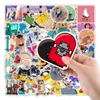 100PCS-pack Lovely Cartoon Skateboarding Gå skridskor Vinyl Klistermärke Vattentät klistermärken för vattenflaska Laptop Planner Scrapbook Wall Skateboard Organizer Dekaler