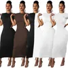 Été Femmes Designer Robes One Piece Mode Mince Maigre Cheville Longueur Long Vestidos Vêtements De Mode Klw3301