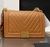 Bolsos de diseñador para mujer, venta al por mayor, marca de alta calidad, piel de oveja de lujo, bolso de hombro, cadena de plata y oro negro