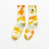 Nouveau Tie-dye égyptien Kobold broderie hommes femmes chaussettes coton Harajuku Vortex mode drôle Hip Hop chat Lion filles chaussettes douces