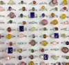 믹스 로트 자연 돌 링 여성의 반지 패션 쥬얼리 50pcs 무료