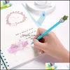 Gel Pens Writing Supplies Office & School Business Industrial Fashion Cute Colorf Kawaii Lovely Cartoon Novelty Creative Botany Plant Cactus