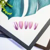 Unghie finte alla moda di vendita calda per donne ragazze 24 punte Unghie finte riciclabili di colore opaco brillante