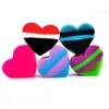 17ml Love Shape Wax Oil Container Box Bag Dab Non-stick Siliconen Pot siliconen Tin Kleurrijke Opslagcontainers Houder Gereedschapskoffer