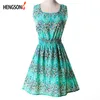 Mulheres Verão Vestido Floral Impressão Plissada Vestido Sem Mangas Estilo Boho Estilo Curto Beach Vestido Sundress Vestidos Casuais Vestido C0304