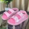 Designer Sandals Sandálias de borracha MIMI Double G Flip Flip Jelly Plataforma Slides de fivela ajustável Catton chinelo de verão Sandália externa