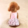 Black Star Pattern Jupe Summer Dog Robe Chiens Princesse Robes Pet Rose Vert Vêtements Fournitures 6110 Q2