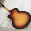 الجيتار العلوي جودة ألوان الذهب الأجهزة Archtop ثلاثة بيك آب جسر جوفاء جسر جسر الكهربائية جيتار جيتارا القيثارات 9076093