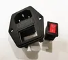 10A 250V Plug Adapter Adapter IEC 320 C14 3PIN Мужской входной впускной красный светильник Sockets Switch Connector / 10 шт.