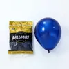 100 шт. 12 дюймов 10 дюймов светящиеся синие воздушные шары темно-синие воздушные шары на день рождения свадьба украшения вечеринка детская душ сияющий синий глобус 210719