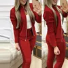 Femmes Sport Survêtements Femmes Deux Pièces Vêtements Ensembles Survêtement Patchwork À Capuche Sweat Long Pantalon Jogger Outfit Set Femme Survêtements