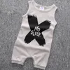 아기 소년 옷 여름 민소매 편지 인쇄 조끼 Jumpsuit 유아 아기 소년 캐주얼 Romper Jumpsuit 복장 옷 210226