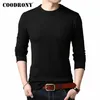 COODRONY Brand Sweater Men Classic Casual O-Neck Pull Homme Winter Thick Warm Knitwear Pullover Men Pure Color Jersey Male C1004 211008