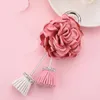 Tassel Keychain With Flower Gifts For Women Llaveros Mujer Car Bag Accessories Keyring Holder Jewelry Key Chain