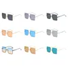 New Perversion Design Half Frame Fashion Unisex Sunglasses Square UV400 Lenses Full Metal Overturn Half Rim Glasses