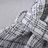 Camicia a quadri da donna Autunno femminile Coreano Allentato Cuciture a maniche lunghe Falso Camicetta a due pezzi Colletto rovesciato Top Donna GX1145 210721