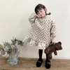 Dziewczyna Dresses Girl Dress Kids Baby Sweter 2021 Kwiat Zagęścić Ciepłe Zimowe Jesień Księżniczka Ubrania Znosić Suknia Wieczorowa Bawełniane Dzieci Clo