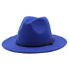 Fedora Hut Frauen Männer Jazz Panama Cap Formale Hüte weibliche Damen breite Krempe Kappen Mann Herren Trilby Chapeau Frau Herbst Winter Großhandel 24 Farben