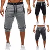 Summer Leisure Men Knee Length Shorts Color Patchwork men Joggers Short Sweatpants Trousers Men Bermuda Shorts roupa masculina Y0408