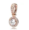 S925 Sterling Silver Bijoux Diy Manksets Perles Charme Convient aux bracelets Pandora pour collier de bracelet en or rose européen