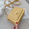 Cross Body Elegant Female Metal Ring Tote Bag 2021 Summer Quality PU Leather Women's Designer Handbag Lock Chain Shoulder Messenger