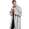 남성 양모 블렌드 4XL 가짜 모피 재킷 남성 코트와 자켓 큰 키가 큰 겨울 두꺼운 양털 따뜻한
