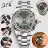 Automatyczne męskie Wysokiej jakości zegarki mechaniczne MM zielone cyfry rzymskie Wybierz pełne zegarek ze stali nierdzewnej Super Luminous Watch