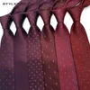 Bow Ties Red Wedding Tie Men's Groom Formal Dress Striped Business Businese Suit Accessories Shooting Wine Hand