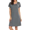Good 1 Maternity Sleeping Dress Long Sleeve Nursing Sleepwear Dress For Breastfeeding Maternity Nightwear Q0713