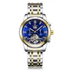 LAOGESHI Mode Herren Uhren mit Edelstahl Top Marke Luxus Sport Chronograph Mechanische Uhr Männer Relogio Masculino
