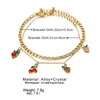 2021 glacé cristal exquis fruits bracelets de cheville pour femmes Bling mignon strass chaîne cheville Bracelet plage pieds nus femme bijoux