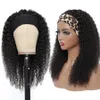 Perruques de cheveux humains bandeau perruque corps droit eau profonde vague naturelle Afro Jerry crépus bouclés pour les femmes noires brésiliennes vierges Remy Glueles