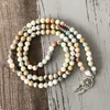 Amazonite Mala Bracelet Dream Catcher Pendant Bracelets Unisex 108 Prayer Beads Matte Amazonite Necklace and Bracelets