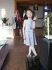 Summer Cool 3-12 ans Solide Couleur Confiant Princesse Sans manches Blanc Gris Adolescentes Robes superposées Robe de plage Enfants 210701