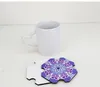 95 * 95mm Sublimation Coaster 4mm Épaisseur MDF En Bois DIY Cadeau Tasse Tapis Personnalisé Bureau Décoration Tasse Pad pour Tasse À Café Bouteille D'eau SN5215