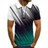 Erkek Polos 2022 Yaz Gömlek Erkekler Kısa Kollu Nefes Anti-Boncuklu Dikiş Renk 3D Baskılı Para Hombre Tops