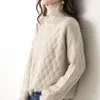 Women's Sweaters Autumn And Winter Turtleneck Cashmere Sweater Woman 2021 Style Languid Breeze Loose Thick Pullover Underlay Wool