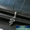 1 paire Punk gothique serpent cuir corde pendentif collier pour femmes hommes Vintage métal animaux Crocodile noir collier bijoux prix usine conception expert qualité