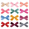 4.9 Inches Solid Hair Bows Clip for Cute Kids Girls 2 pcs Fashion Hairgrip Hot Sale Barrette Headwear Hair Accessories