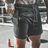 Arrival Summer Double-Deck Men's Fitness Bodybuilding Breathable Quick Drying Short Gym Men Casual Joggers Shorts 210713