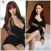 LOMMNY-168cm Lifelike Silicone Sex Doll Man Sexy Breasts Soft Hip Blonde Beauty Realistic TPE Vaginal Oral